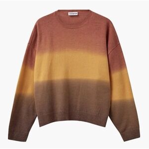 H2OFagerholt Men's 2XL Sundown Chilli Dip Dye Alpaca Wool Blend Knit Sweater